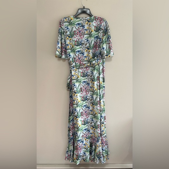 J. Mclaughlin ‘Audette Gardenside’ Silk Blend Floral Wrap Dress, size S - Picture 4 of 12